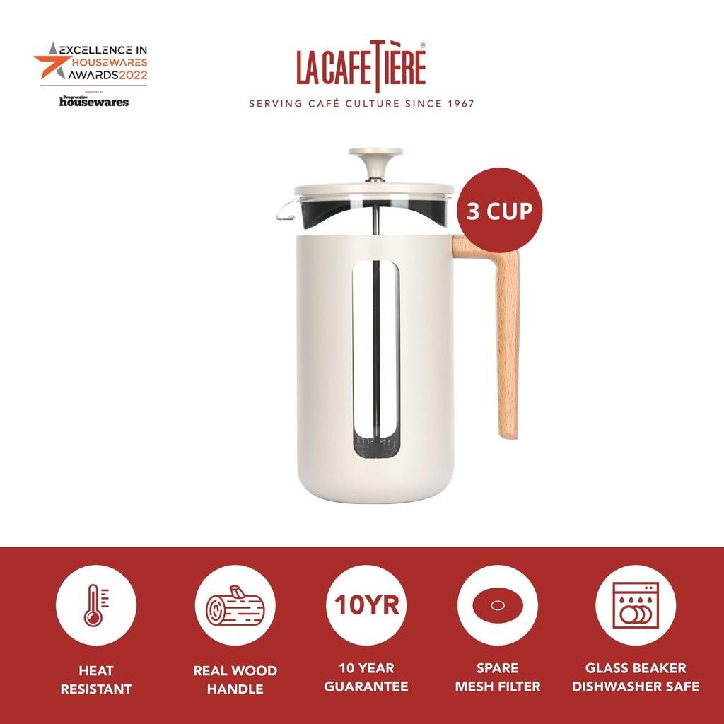 Coffee Maker Pisa French Press 350mL Light Gray La Cafeteria