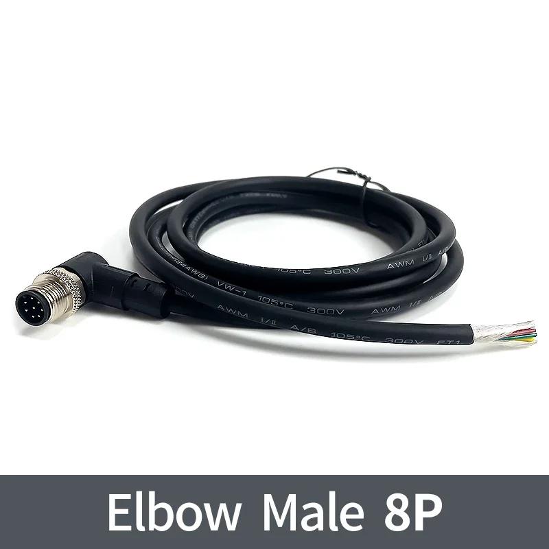 2 метра разъем датчика M12 водонепроницаемый кабельный разъем Male&Female 4 5 8 12Pin ПВХ Интегрированные литьевые разъемы M12