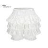 Женские шорты Многослойные рюши в стиле пэчворк с эластичной резинкой на талии Мягкие однотонные пляжные трусы-бикини Прикрытие Шорты для музыкального фестиваля
