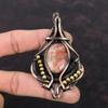Подвеска Sunstone, обернутая медной проволокой, подвеска из драгоценных камней Sunstone, ювелирные изделия, изящная подвеска, подвеска ручной работы, обернутая медной проволокой, ювелирные изделия, подарок для него