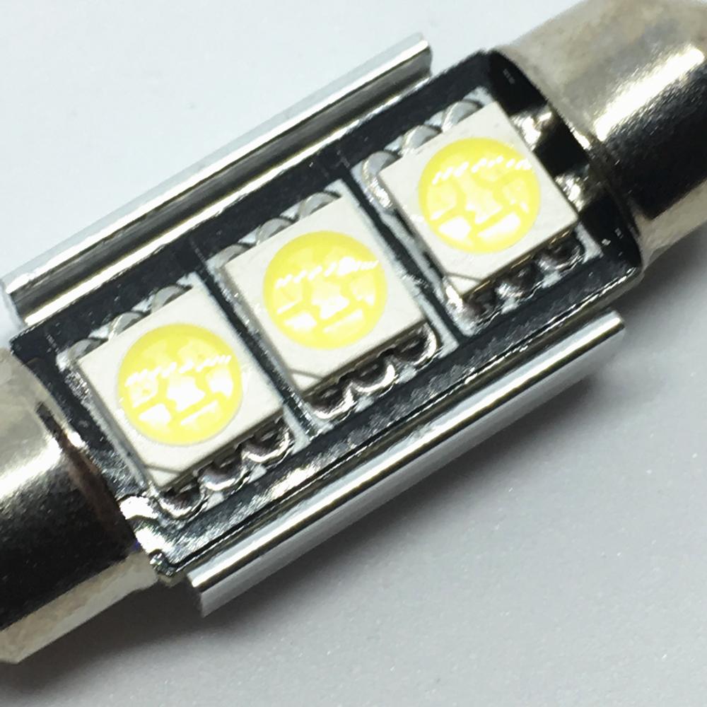 10pcs Dome ligh Festoon 36mm 39mm 41mm SMD 5050 LED White Car Light CANBUS Error Free C5W LED Lamp auto Bulb interior light 12V Bulbs 7