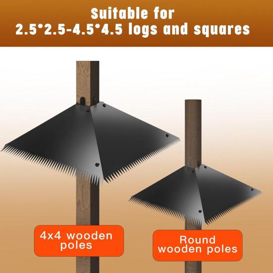 Защитный экран от белок, крепление на столбе, металлический ограничитель от белок, наружный квадратный экран от белок для защиты подвесных кормушек и домиков