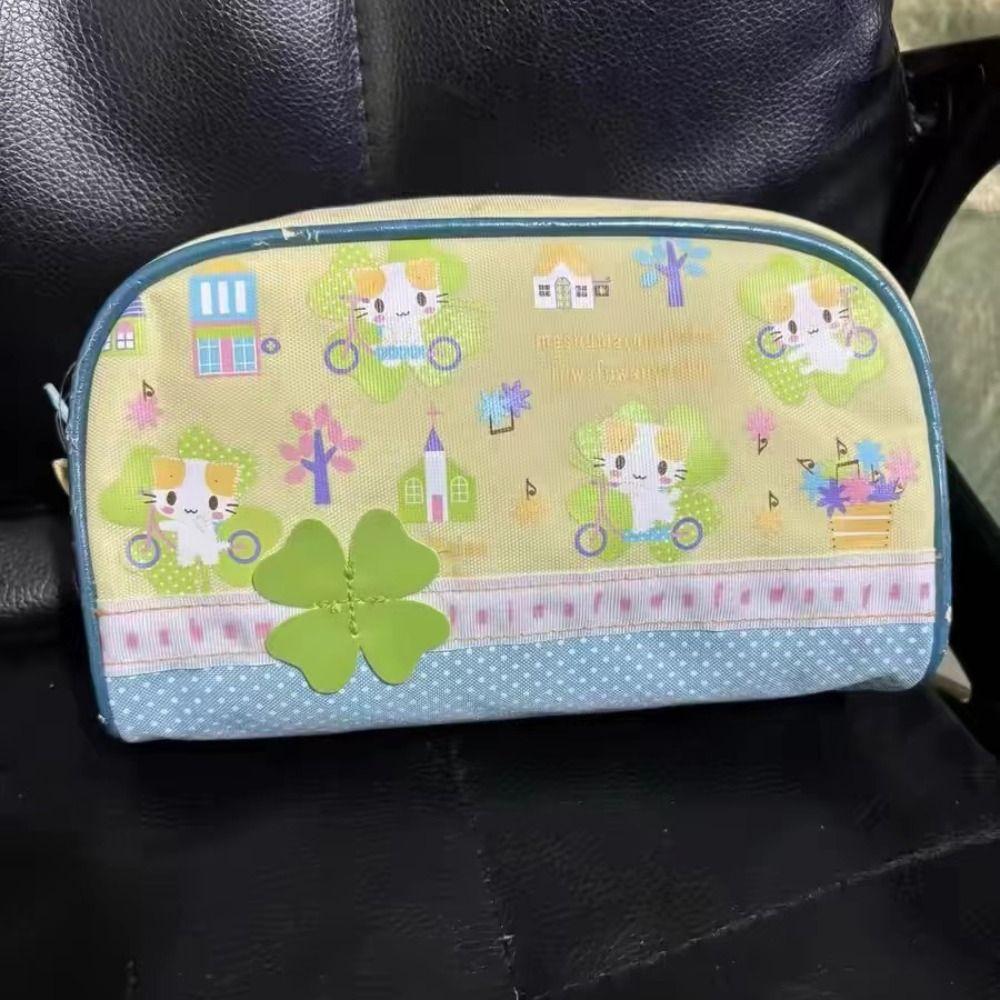 Large Capacity Stationery Bag Cat Cartoon Print Pencil Case INS Pen Bag  School Office