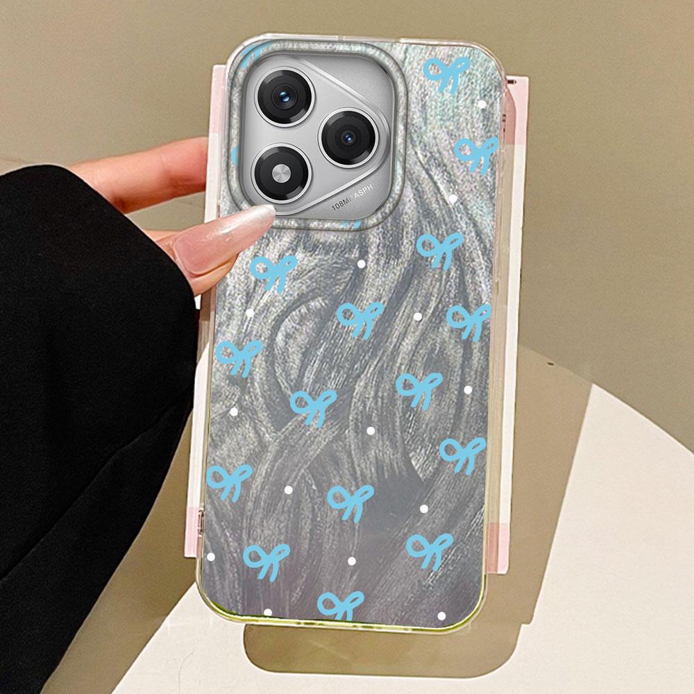 Лазерный Серебристый Винтажный Цветной Чехол-Бант для Телефона для Honor 400 200 Pro Magic 7 6 5 Lite X9a X9b X9c X8a X8b X8c Задняя Силиконовая Крышка