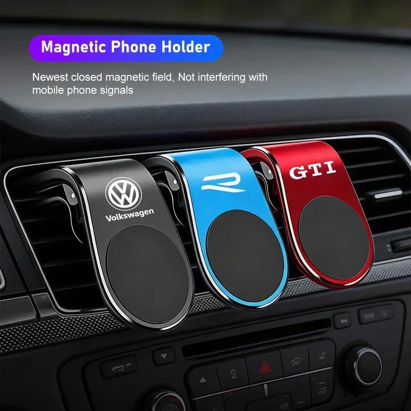 lmn1 ·Magnetic Car Phone Holder GPS Navigator Stand Accessories For VW GTI Polo Golf Passat Tiguan Arteon Touareg CC Taigo Caddy Jett