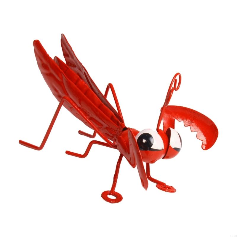 62KD Iron Insect Outdoor Lawn Ornament Yard Accent Metal Insect Display Statues