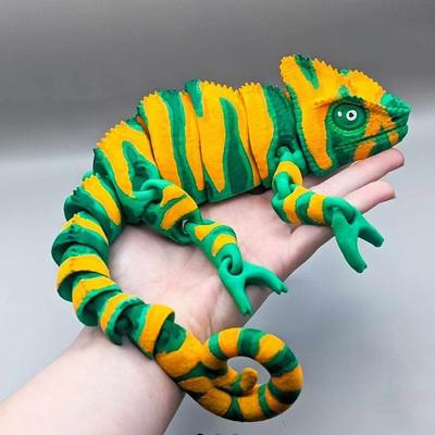 Модные 3D-печатные фигурки дракона-хамелеона, многосуставные подвижные симуляции для домашних аксессуаров, детский подарок, украшение комнаты