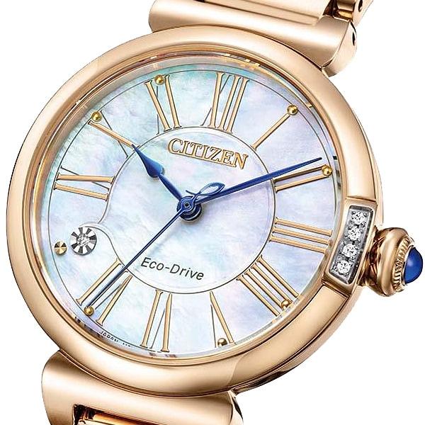 Citizen Женские EM1063-89D ( Часы L CITIZEN L Round Collection Eco-Drive) Круглые часы золотые аналоговые