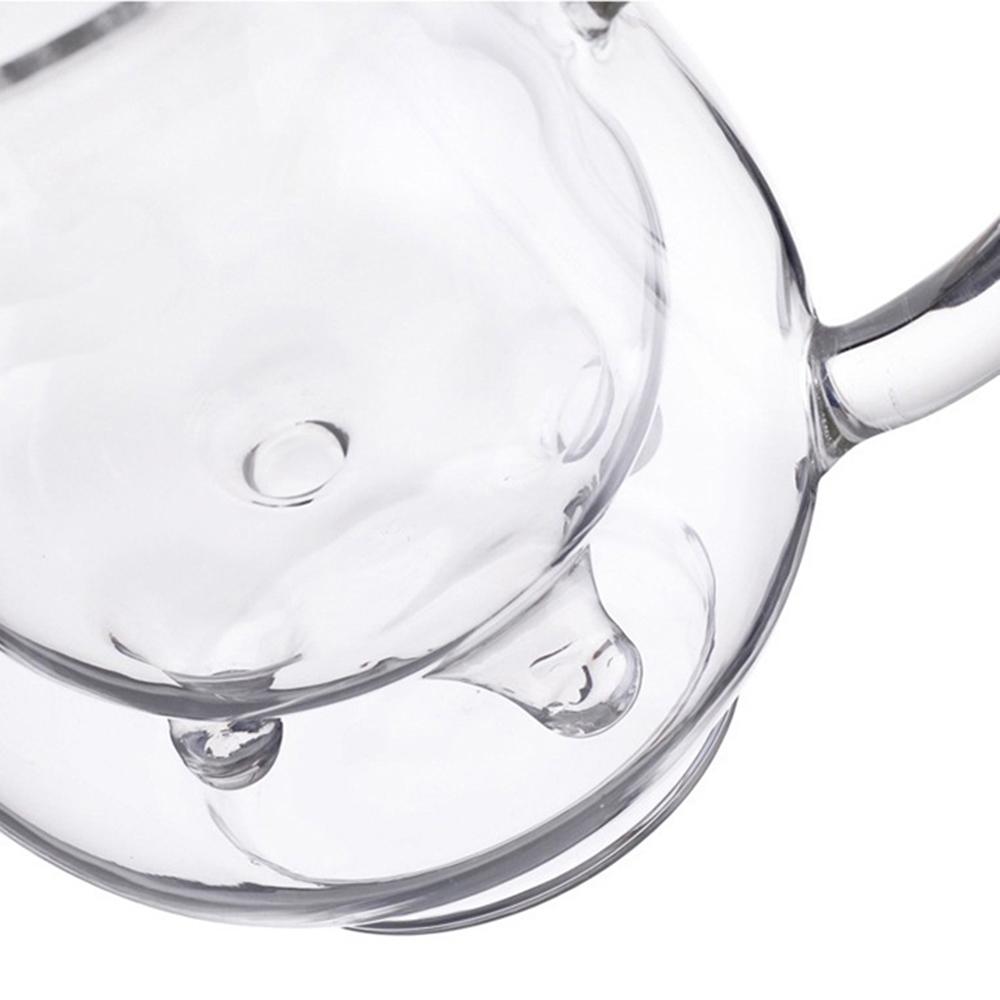 Симпатичная стеклянная чашка для молока с двойным остеклением. Выдувная кофейная чашка ручной работы. Инновационные кружки для кофе и чая. Стакан 250 мл.