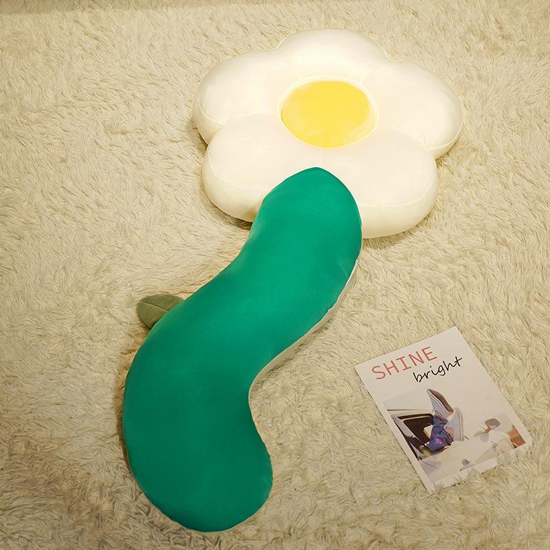 Милая подушка-валик с цветком для сна на боку, подушка для ног для сна, подушка для спальни, подушка для кровати