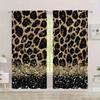 Элегантные шторы с леопардовым принтом и золотыми завитками для вашей гостиной или спальни на все времена года. Легко повесить на окно.