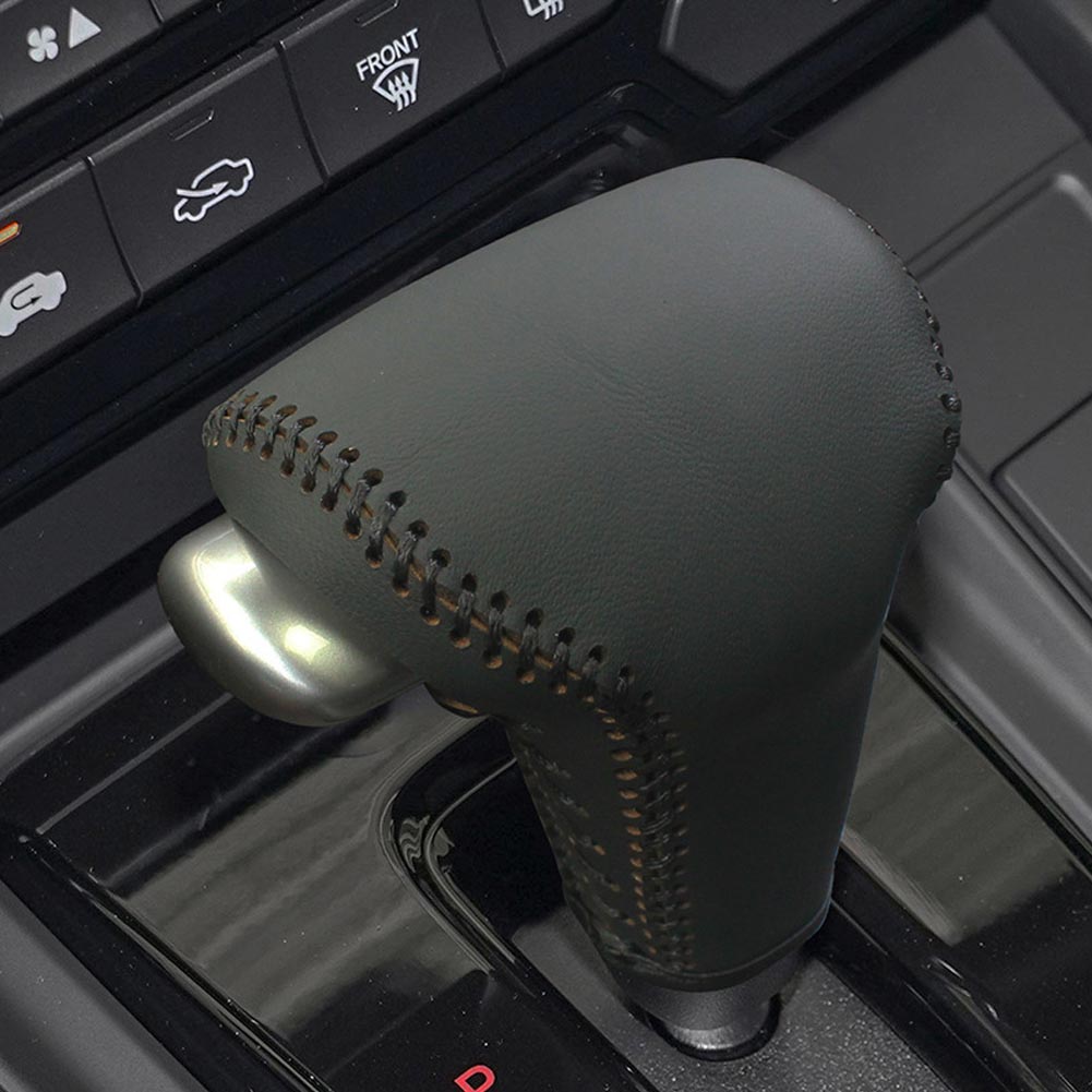 Чехол на рычаг переключения передач автомобиля, кожаный чехол на рычаг переключения передач, подходит для Honda 2017 2018 2019 2020 2024 2024, черный кожаный чехол на ручку переключения передач