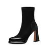 Fashion Vintage Women Ankle Boots Fashion Elegant Side Zippers Shoes Autumn Winter Thick Heel Laides Modern Short Booties