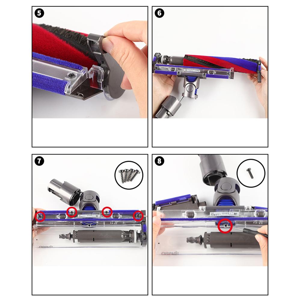 Для Dyson V8 V12 Slim Мягкий бархатный ролик Всасывающий шланг Запасные части