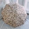 Nansheng Floral Light Luxury Lady's Umbrella 70% off Sunshade Umbrella Rain and Sun Umbrella Uv Protection Black Coating Automatic