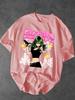 Anime Gun Girl Dream Memory Oversized Tee