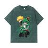 Стиранные футболки 275 г/м² 100% Хлопок My Hero Academia V21 Принт Унисекс Футболка из плотного хлопка