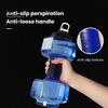 500/1500/2200/2600ML Dumbbell Sports Water Bottle Clear Portable Arm Strength Training Workout Water Drinking Cup Home Gym Fitness Equipment