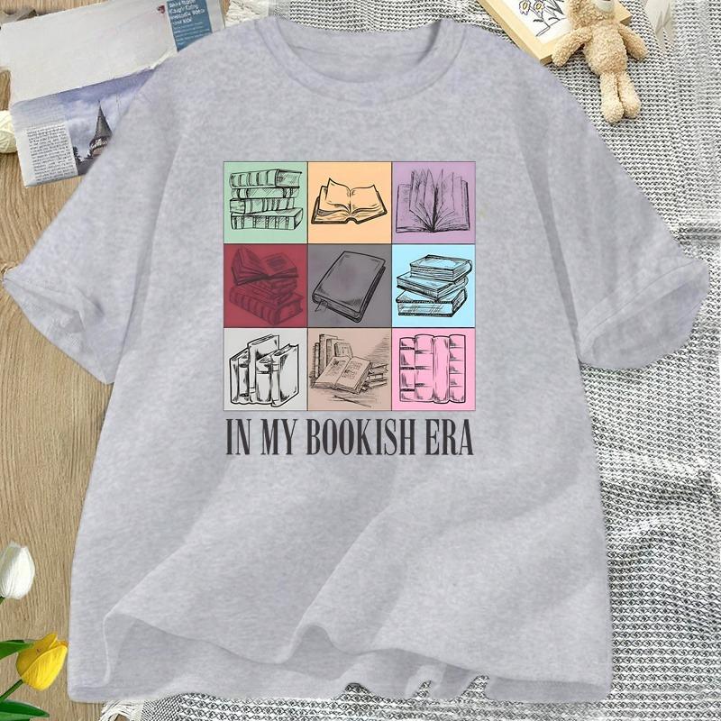 In My Bookish Era Tshirt Retro RoUnisexce Smut Reader Graphic Tshirts Book Lover Bookish T Shirt Summer Cotton WOMEN Clothes Tops