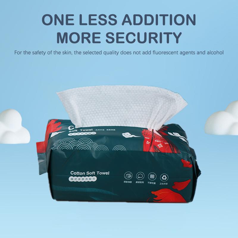 100 шт. одноразовые полотенца для лица с жемчужным узором, хлопковая ткань, мягкая очищающая для лица