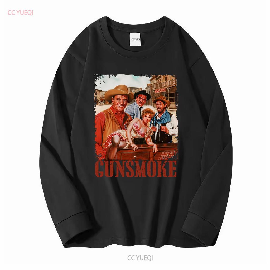 Gunsmoke Американский Телесериал Ретро Футболка Новая винтажная Стильная дизайнерская одежда Слегка удобный Топ для Повседневной Носки