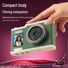 Retro HD Digital Camera with Dual Screens, 64MP CCD Sensor, 16x Optical Zoom, and Beauty Mode.