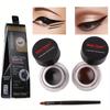 Long-wear Gel Eyeliner Cream Non Smudging Black Eyeliner Cream with Brush