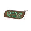 Bedroom Desktop Alarm Clock LED Mirror Surface Electronic Clock Sleepy Digital Temperature and Humidity Student Alarm Clock