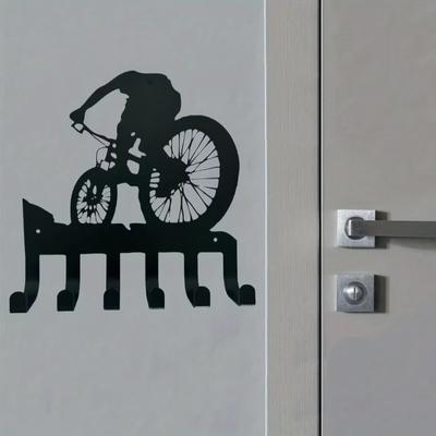 Металлический крючок для лыж, настенное украшение, крючок для пальто, стильный домашний, гостиная, спальня, подвесной, элегантный, железный, художественный силуэт