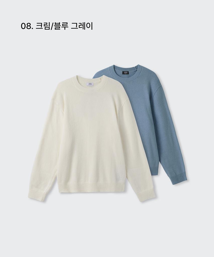 MUSINSA STANDARD Essential Crew Neck Knit 2-Pack (Type B)