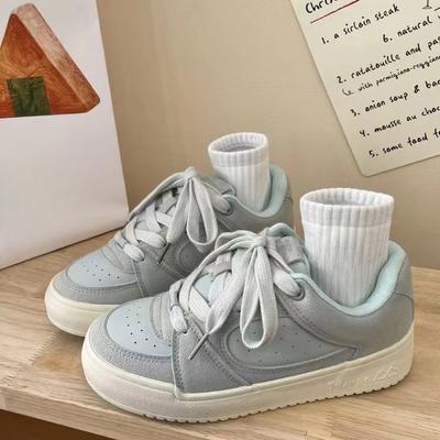 Уродливые милые туфли Bread Shoes для женщин, весна и осень, новинка, модные белые туфли на платформе, универсальные повседневные туфли для сноуборда