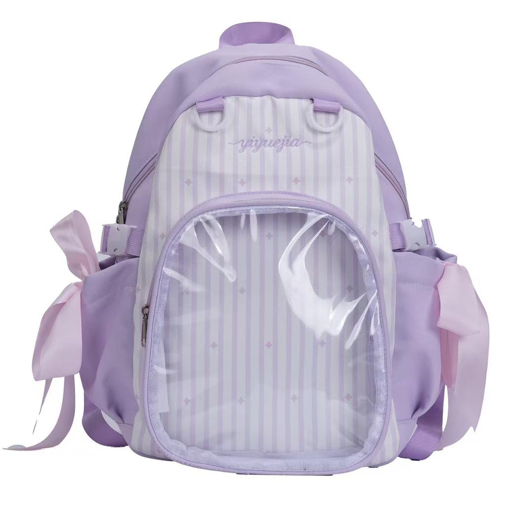 Schoolbag new cute star junior high school student schoolbag large capacity transparent pain bag high value two-dimensional versatile backpack