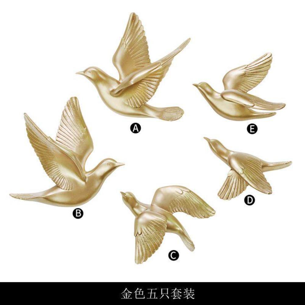 European-style Three-dimensional Bird Wall Decoration Swallow Wall Hanging Abstract Animal Ornaments Home Wall Decoration