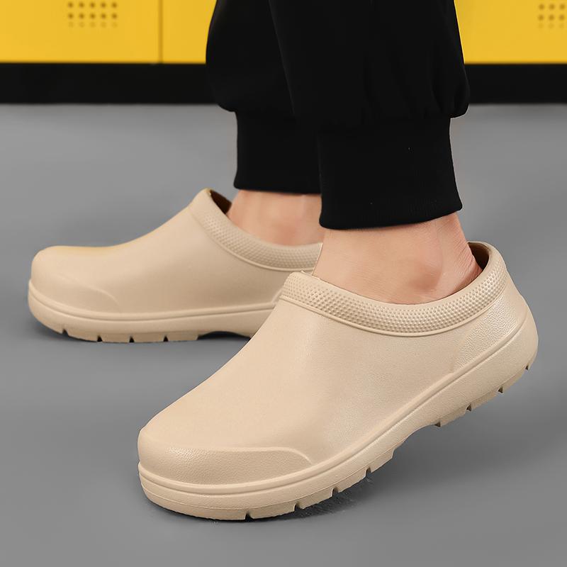 Мода 2025 Мужские Женские EVA Обувь Шеф-повара Нескользящая Водонепроницаемая Маслостойкая Обувь Удобные Рабочие Тапочки Уличная Обувь для Рыбалки