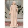 Laced Beige Hijab Dress 23201beige