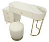 Bed Desk Sharon White  With Stool Cm 120X40X75 (Stool Size Ø36X39)