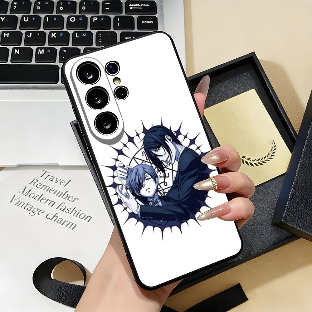 Чехол для телефона Черный дворецкий Для Samsung S26 S25 S24 FE S23 S22 S21 Plus S20 Ultra Note20Ultra Черный Мягкий чехол
