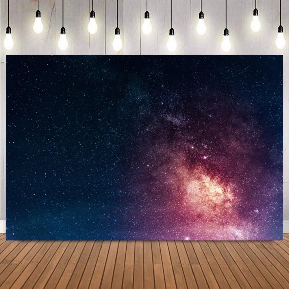 Universe Scenery Galaxy Starry Sky Photo Backdrop Clouds Cosmic Photography Background Baby Shower Birthday Party Decor14