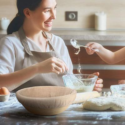 Чехол для корзины для расстойки хлеба, моющийся из хлопка и льна, многоразовый овальный вкладыш для расстойки теста, аксессуар для выпечки для дома
