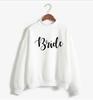 2026 New Crew Neck Sweater English BRIDE Printed Top Autumn and Winter Casual Crew Neck Pullover Versatile Casual