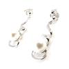 Les Trésors De Lily [I9851] - Белые серебряные серьги «Перла»