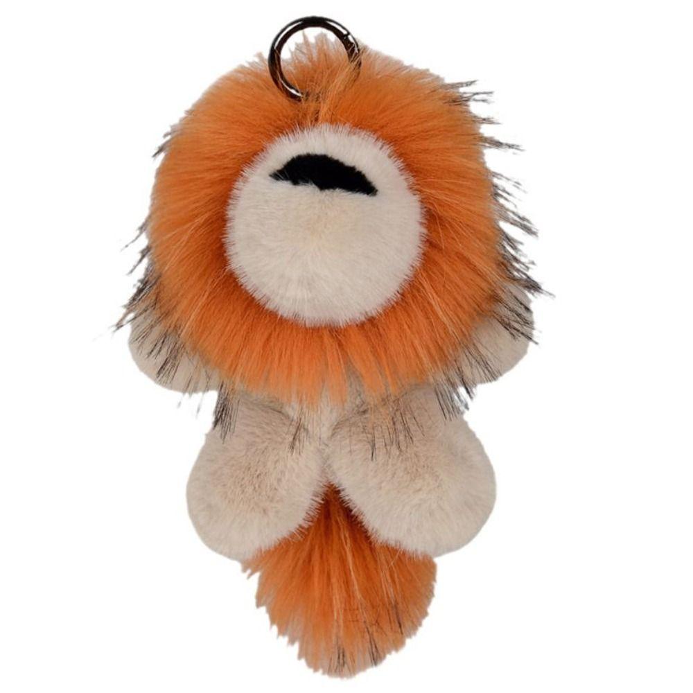 Stuffed Lion Plush Pendant with Tail Cute Animal Keychain Cute Plush Lion Keychain  Children