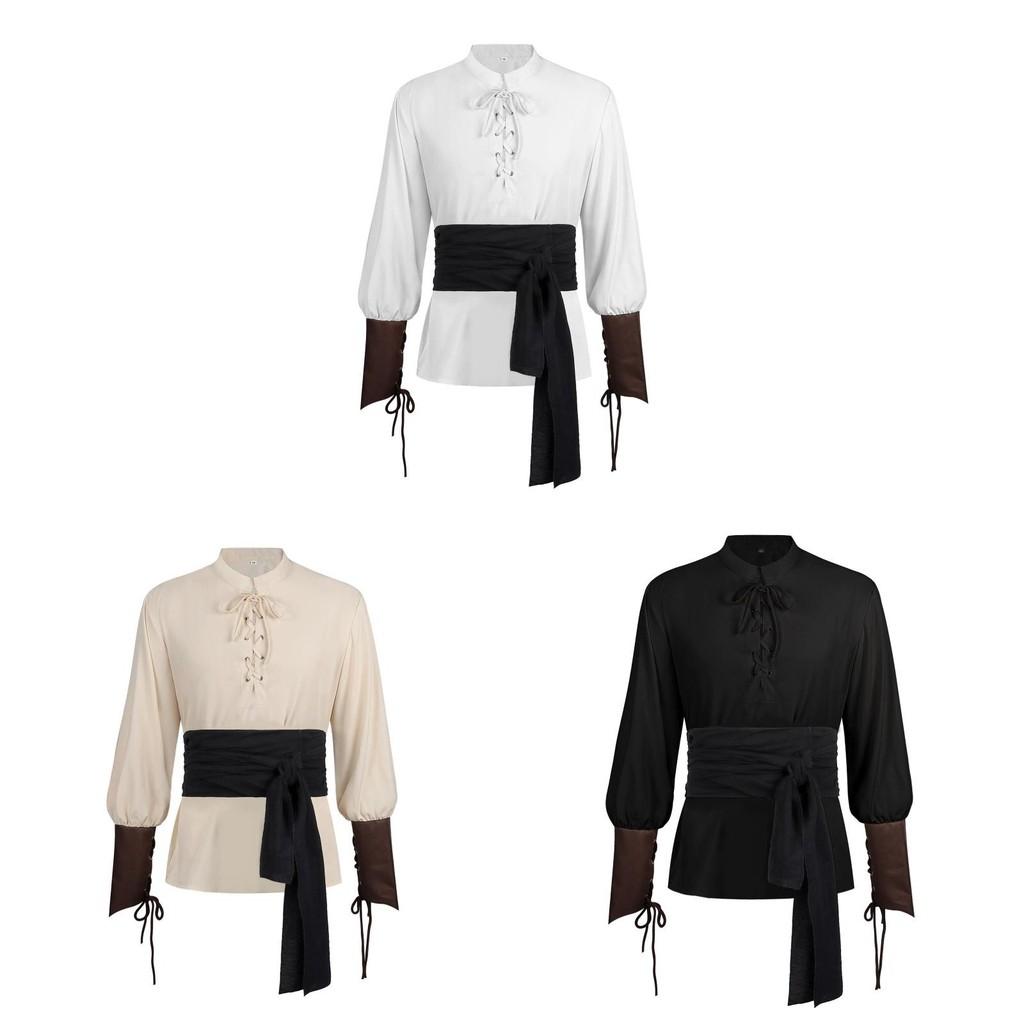 Средневековый стимпанк пиратский топ-жилет для мужчин из полиэстеровой ткани для косплея и на каждый день