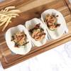V-shaped Groove Stainless Steel Taco Holder Wavy Mexican Food Rack Taco Stand  Dinner Tables