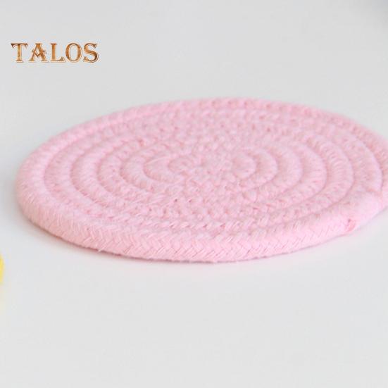 Подставка для стола, многоразовая противоожоговая хлопковая веревка, практичный изоляционный коврик ручной работы, декоративная подушка для столовой для бара