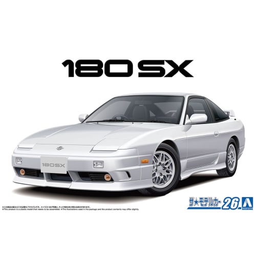 Aoshima Bunka Kyozai 1/24 The Model Car Series No. 26 Nissan RPS13 180SX TYPE X '96 Plastic Model (Automobile)