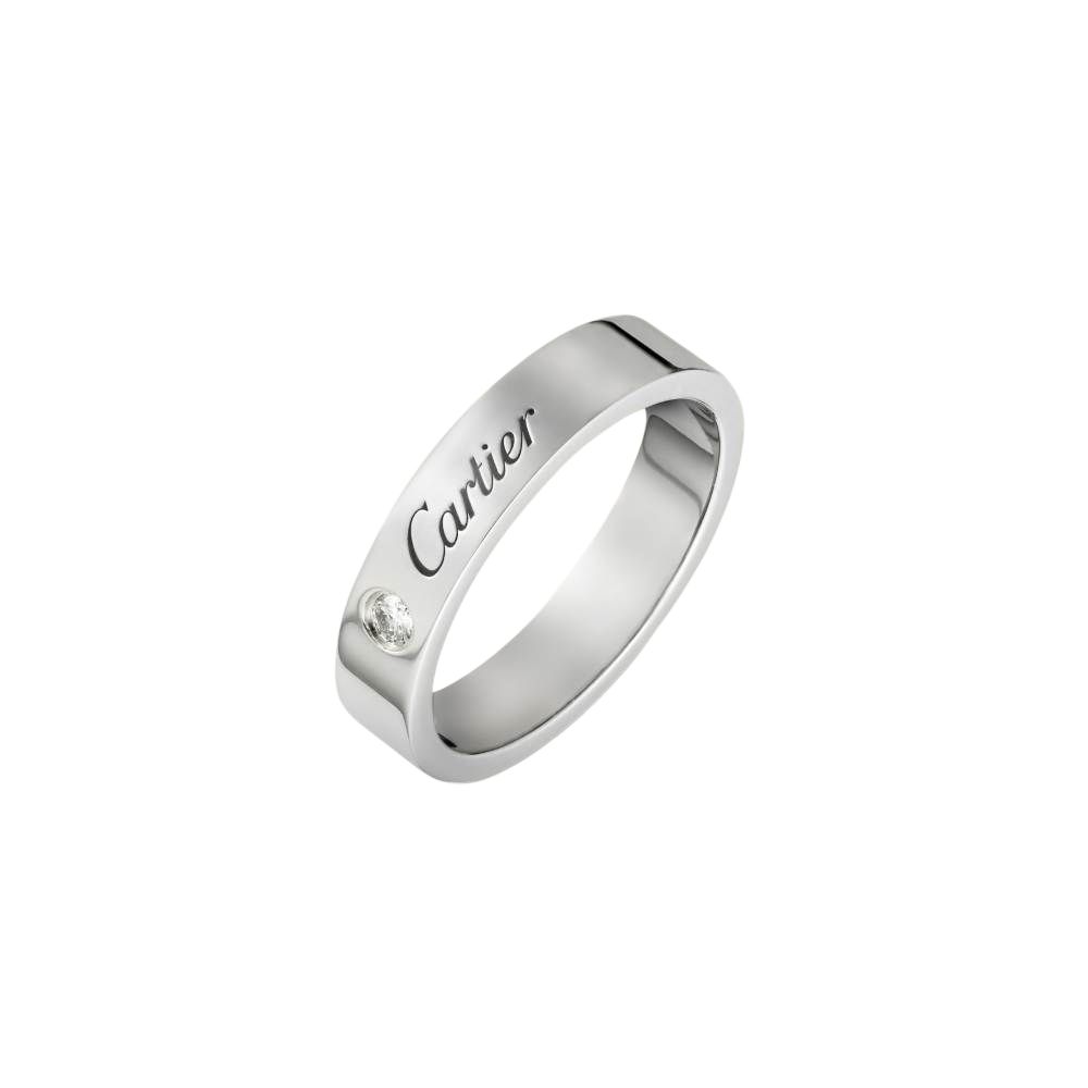 Cartier C De Классическое Платиновое Кольцо с Буквой Унисекс кольца B4098200