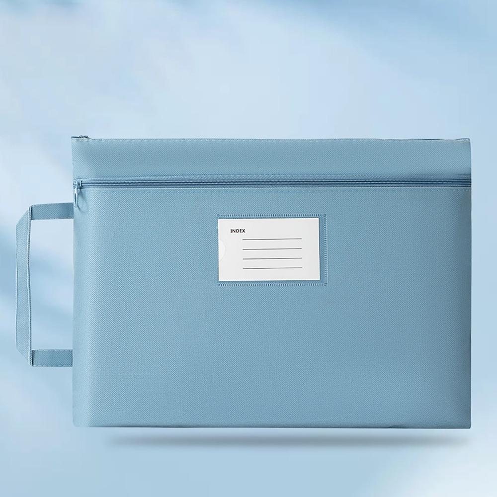 Waterproof File Organizer Double Layers Document Bag Portable Envelope Folder  for Office Supplies