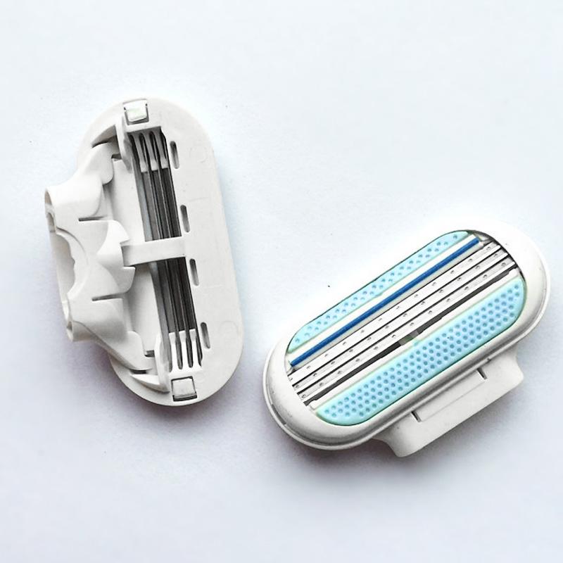 4-40 ШТ. Женские Лезвия для Безопасной Бритвы Бикини Комфортный Удалятор Волос 3-Слойная Сменная Головка Женские Лезвия для Бритья для Бритвы Venus