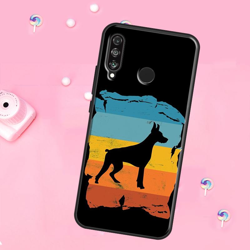 Cartoon Doberman Dog For Huawei Nova Y90 Y70 Y60 Y91 Y61 Y73 Y72 12s 12i 11i 8i 9 10 SE P40 Lite P60 P30 Pro Case